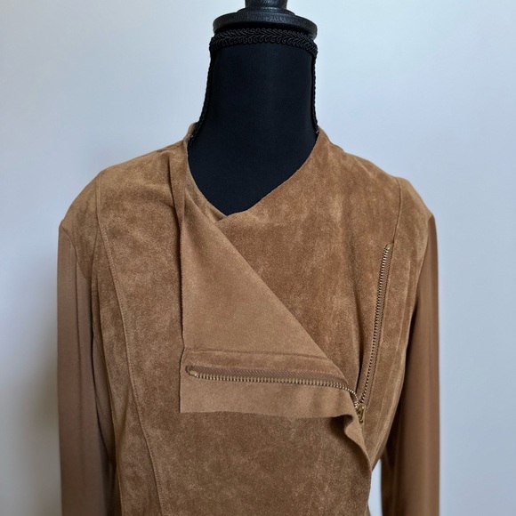 Calvin Klein Tan Faux Suede Dress w/Jacket - Picture 7 of 13